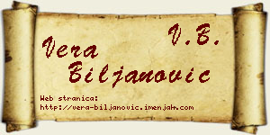 Vera Biljanović vizit kartica